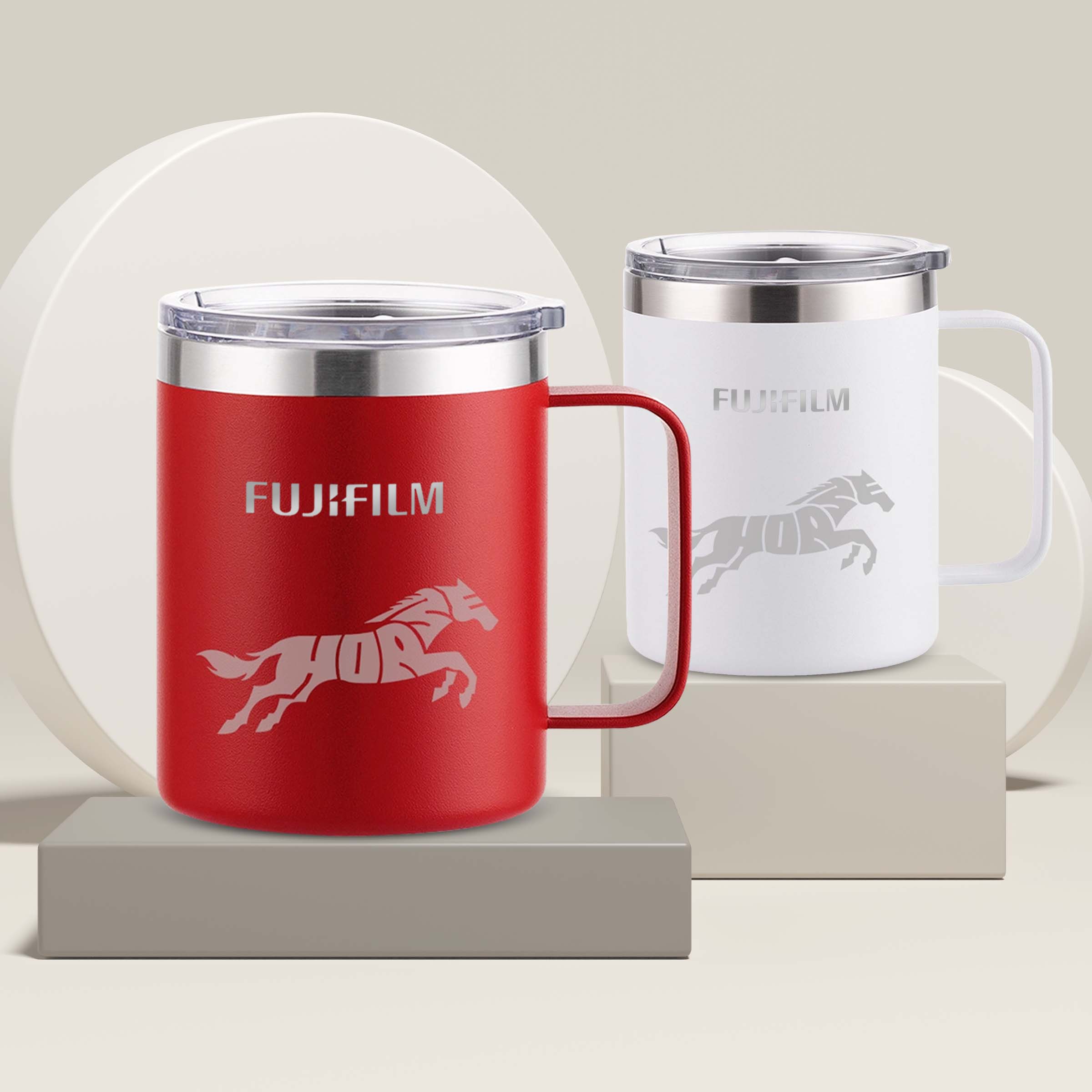 【訂製】新年馬年保溫杯訂製 雙層不鏽鋼馬克杯 咖啡杯 新年禮品