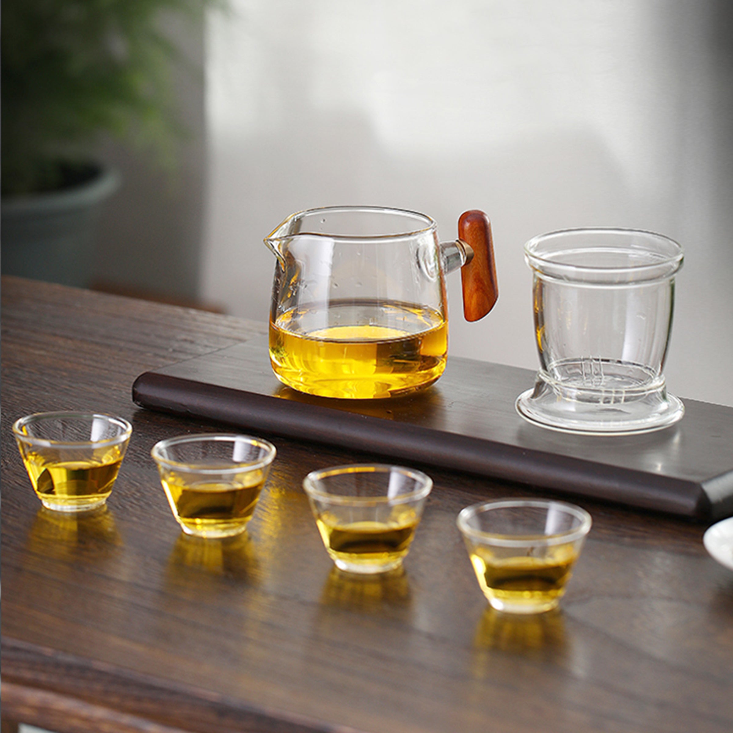Portable Cup And Pot Set | 旅行茶具套裝 一壺四杯玻璃茶壺客製化戶外禮物