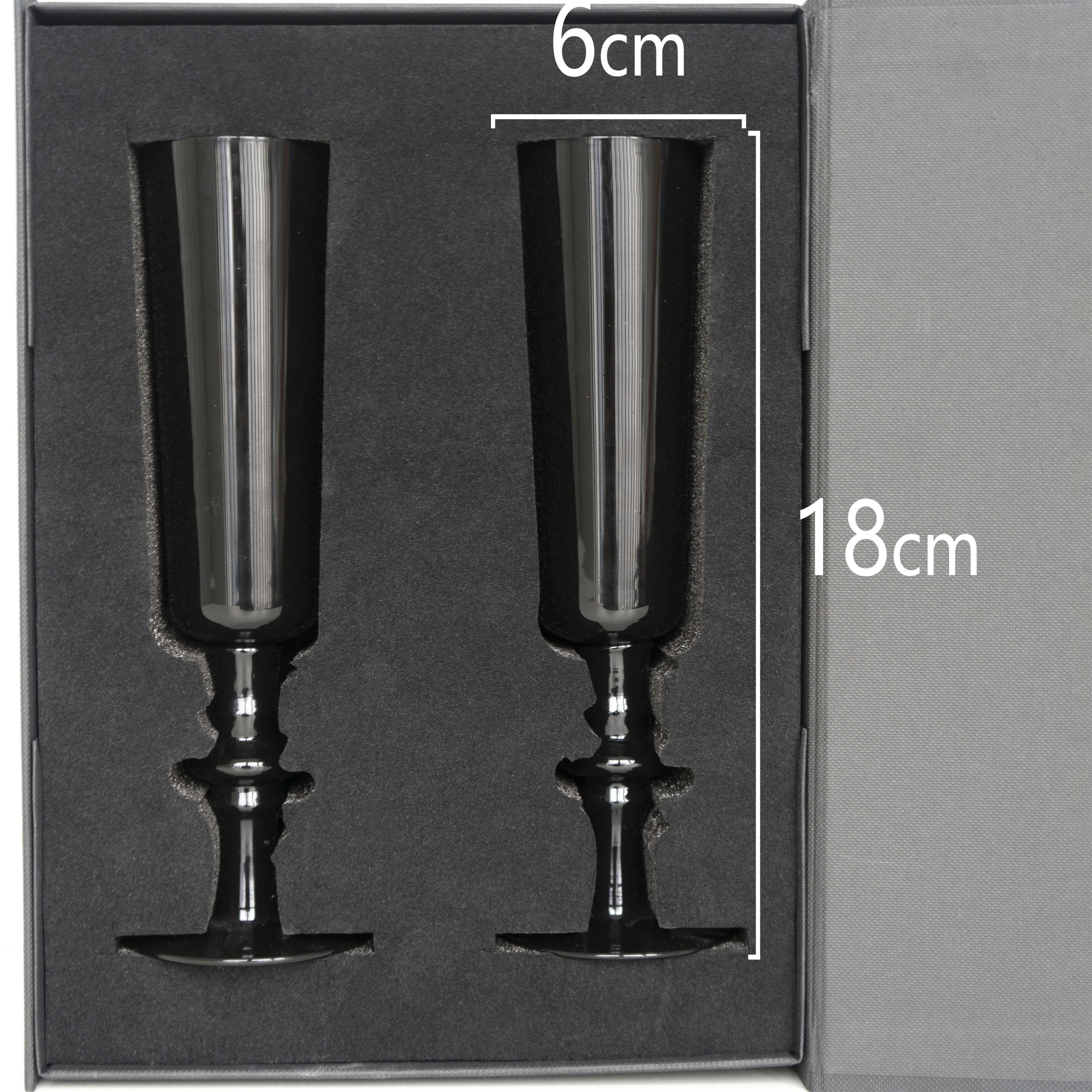 Black Vintage Wine Glasses Set