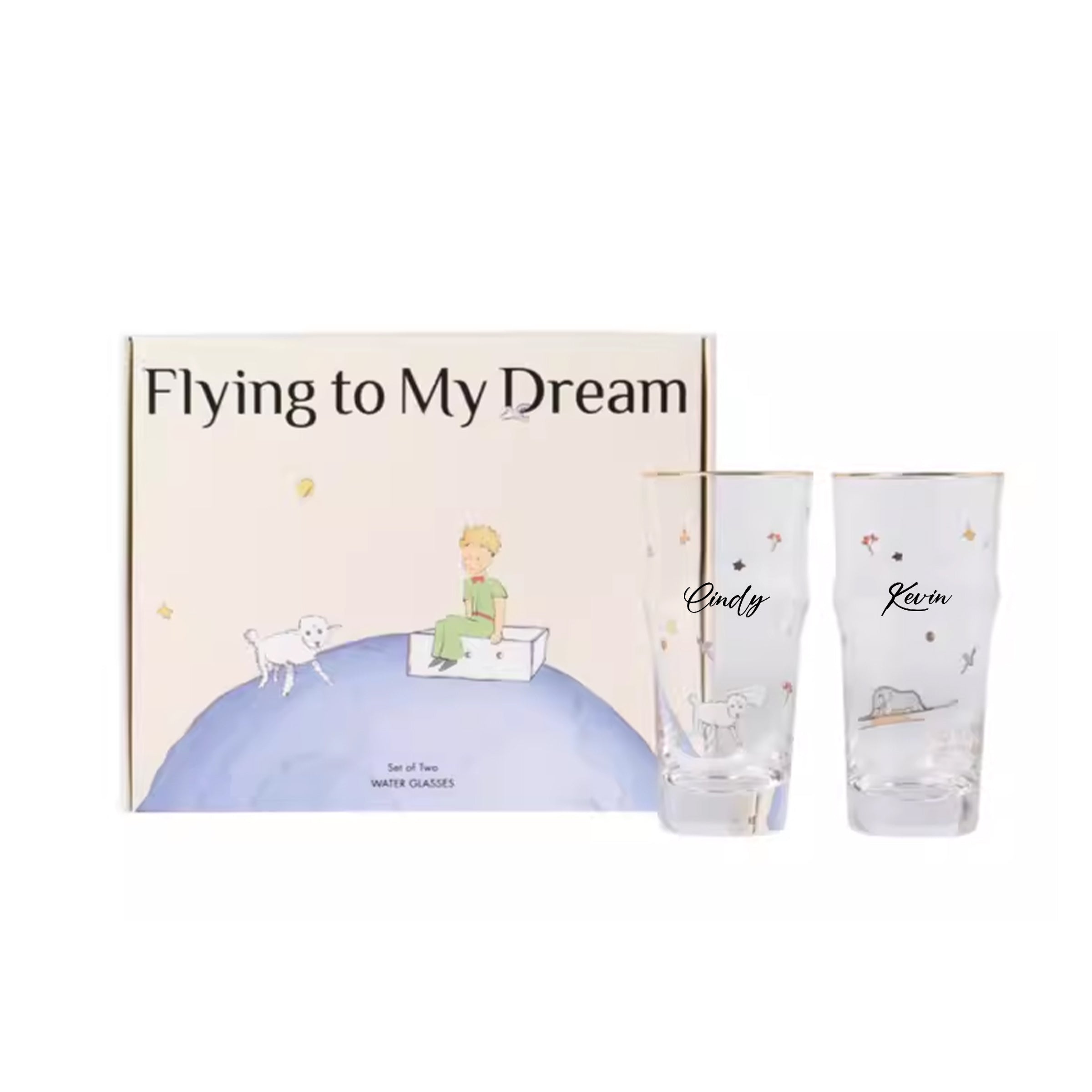 Customized Gifts Set | 新年禮物生日禮物 客製野獸派小王子玻璃對杯