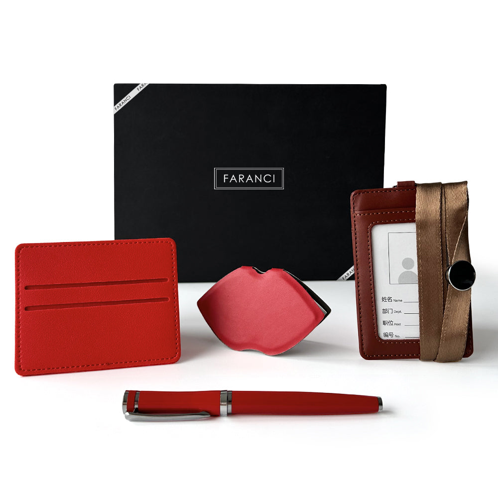 Executive Red Desk Set,Chic Red Gift Set