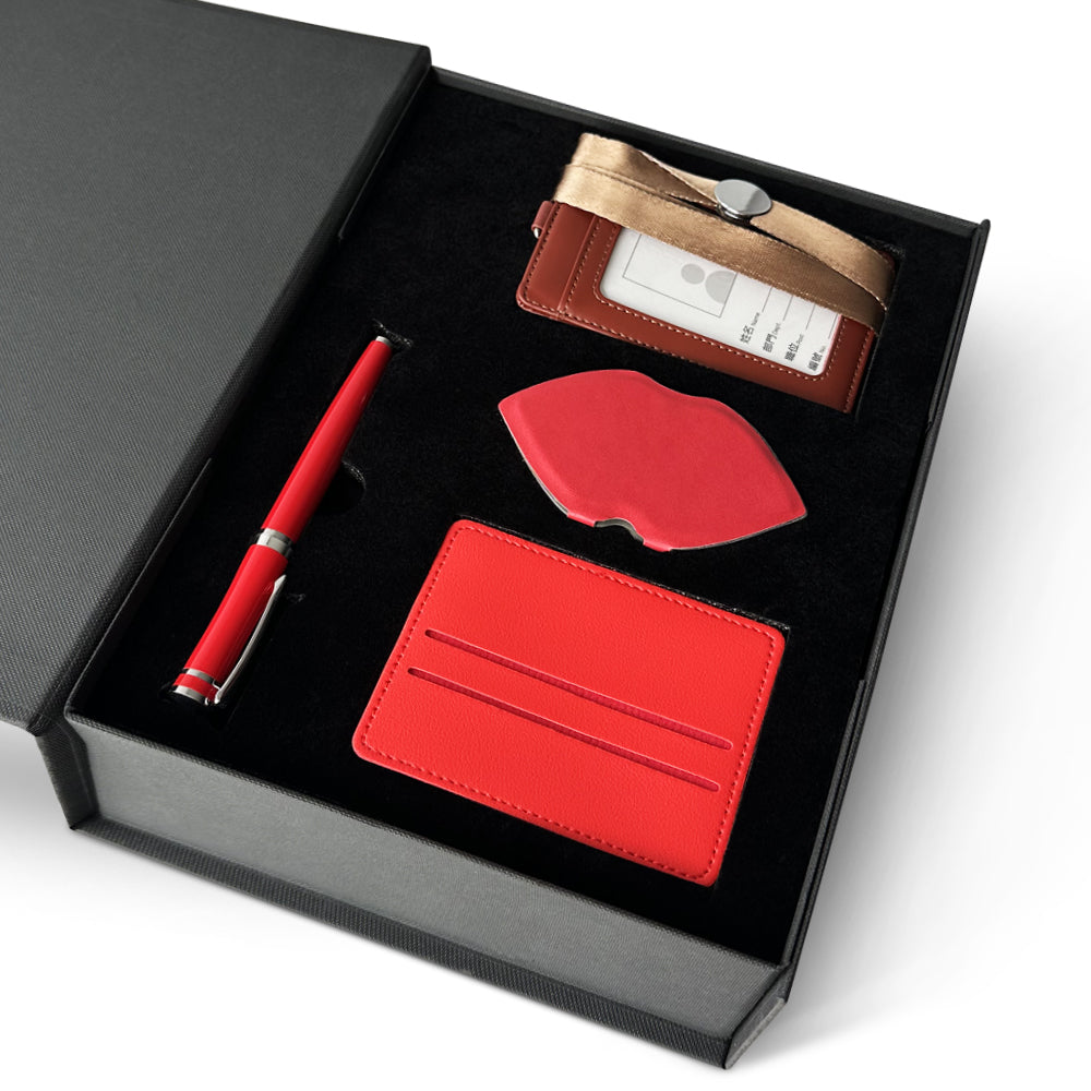 Executive Red Desk Set,Chic Red Gift Set