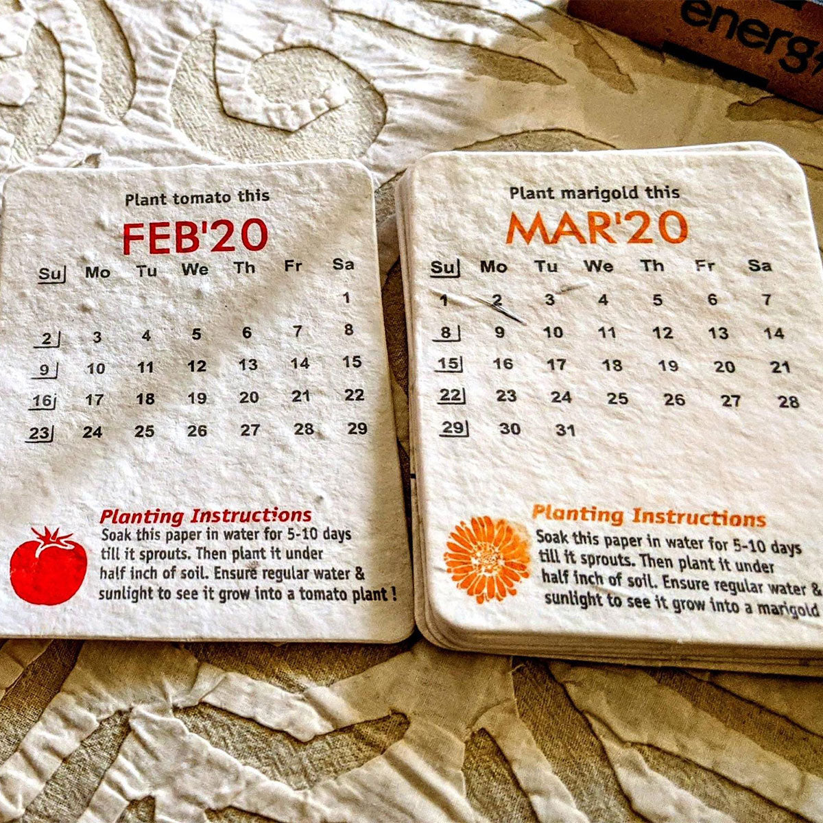Custom Printed Seed Paper | 種子卡 自訂環保種子紙造型企業日曆 高級紀念禮物