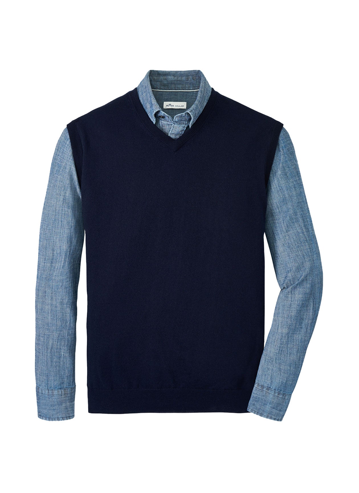 Peter Millar Men's Autumn Crest V-Neck Sweater Vest | Peter Millar 男士秋季徽章 V 領毛衣背心