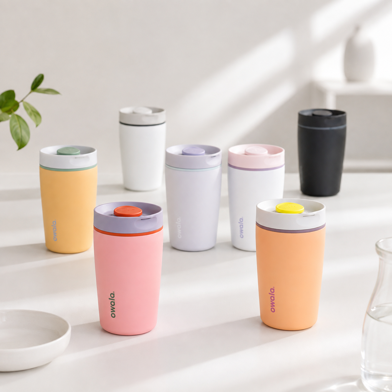 Owala SmoothSip Slider 12oz Insulated Stainless Steel Coffee Tumbler | 335ml Owala保溫咖啡杯 BG26-282