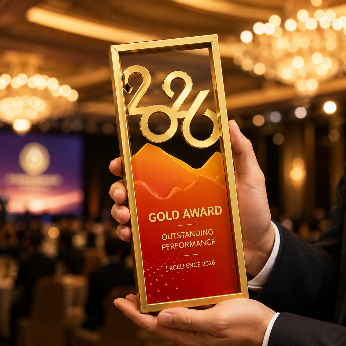 Custom Metal Frame UV-Print Award Trophy 2026|客製化金屬框架彩印獎座 年度頒獎典禮企業活動賽事團體訂製