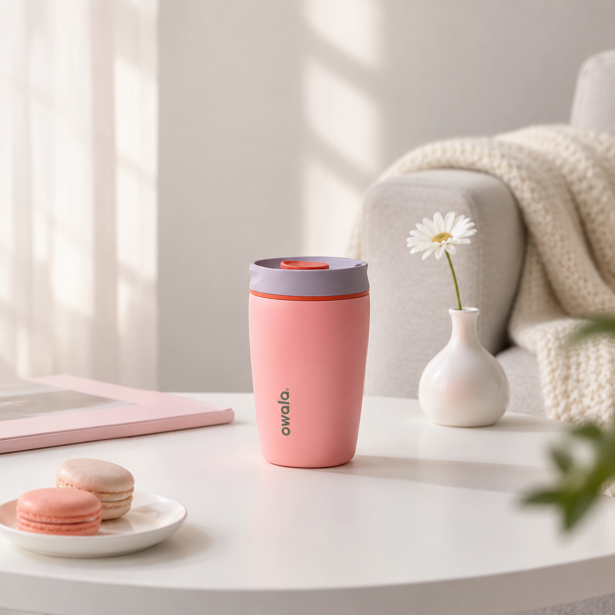 Owala SmoothSip Slider 12oz Insulated Stainless Steel Coffee Tumbler | 335ml Owala保溫咖啡杯 BG26-282