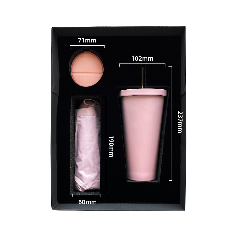 Pink Water Bottle Gift Set