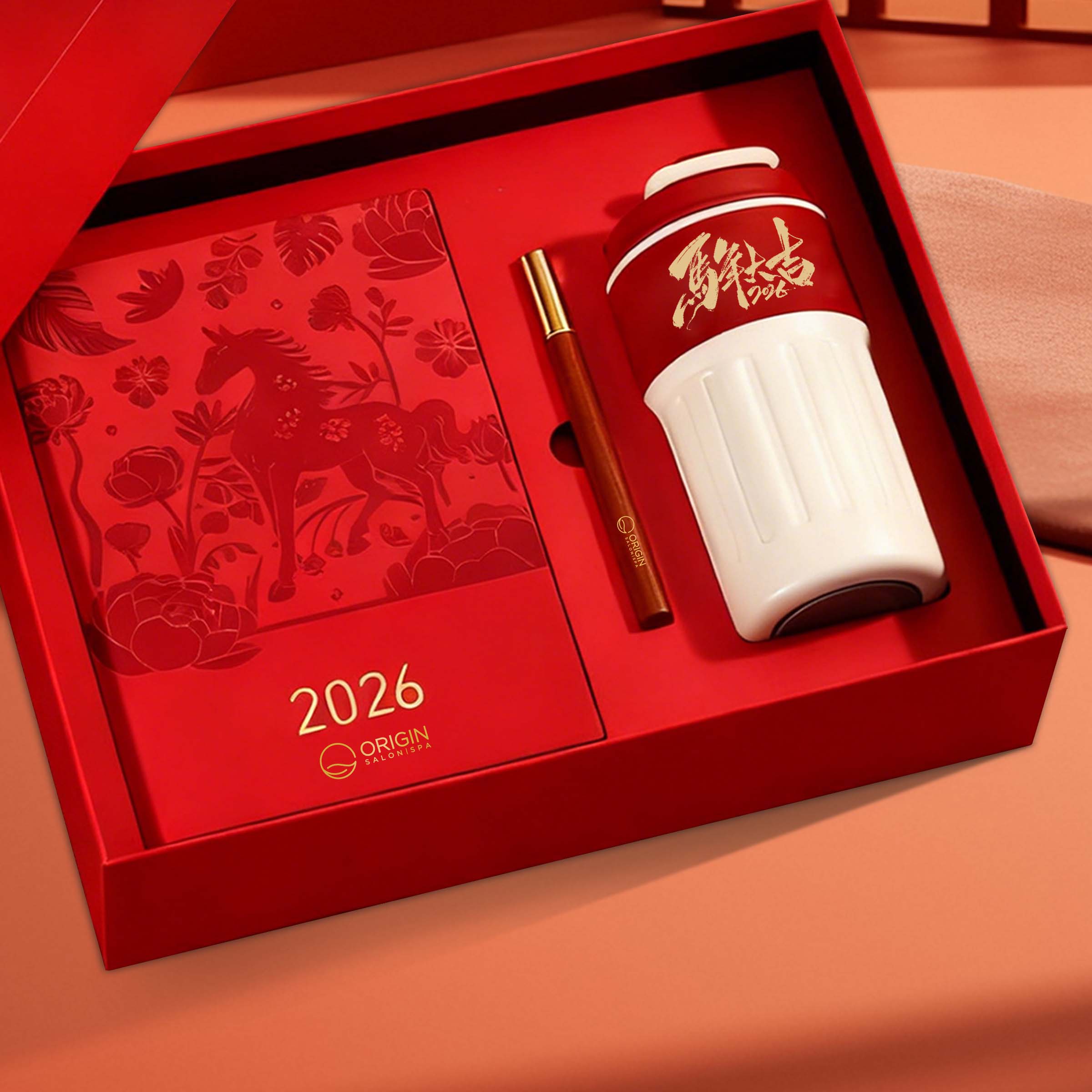 Customized Corporate New Year Gift Set | 訂製企業新年禮品套裝 商務新年禮物 企業年會送禮 咖啡杯筆記本套裝