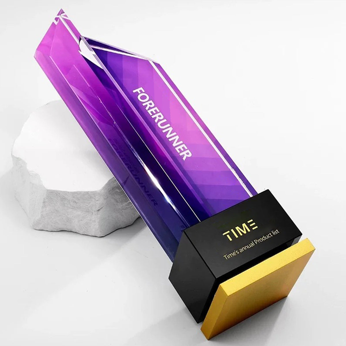 (全定製)至尊商務水晶獎杯|雙面工藝|永久珍藏級