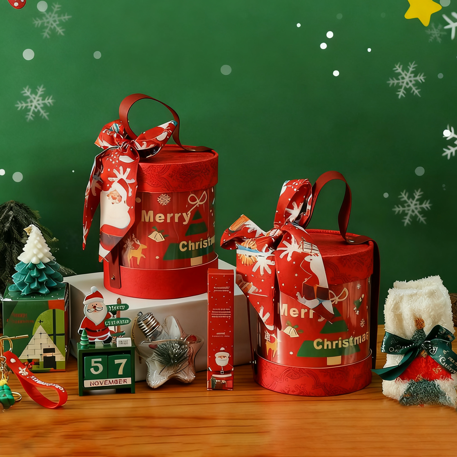 Customized Christmas Hug Basket | 訂製聖誕抱抱桶伴手禮 禮品套裝 交換禮物 公司送員工 BG30-58