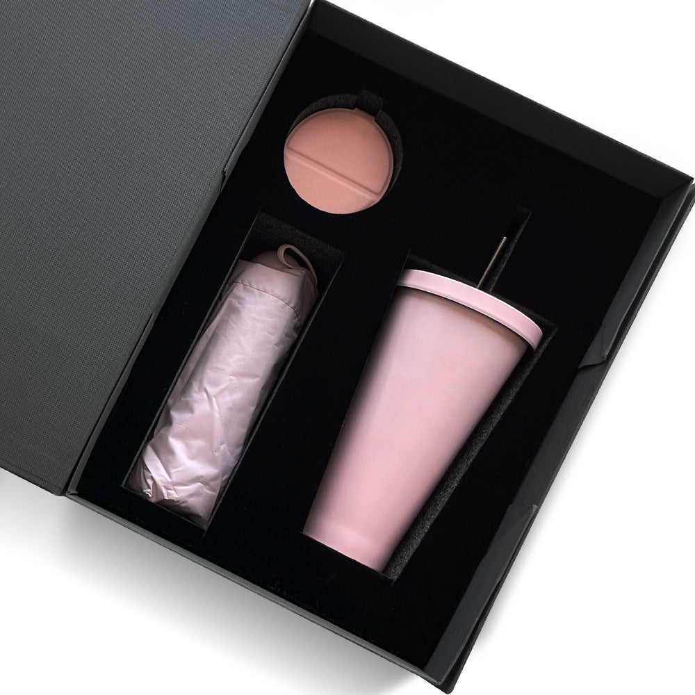 Pink Water Bottle Gift Set