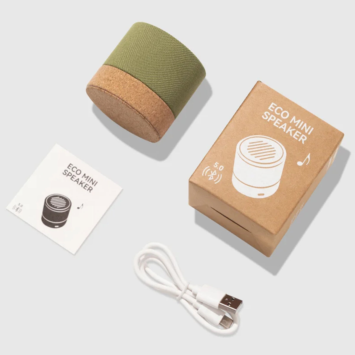 【定製】環保軟木+RPET藍牙5.0音箱 10M無線連接 鐳雕LOGO企業專屬