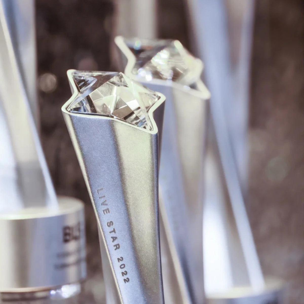 (全定製)四角星金屬水晶獎座 刻名獎杯 週年紀念