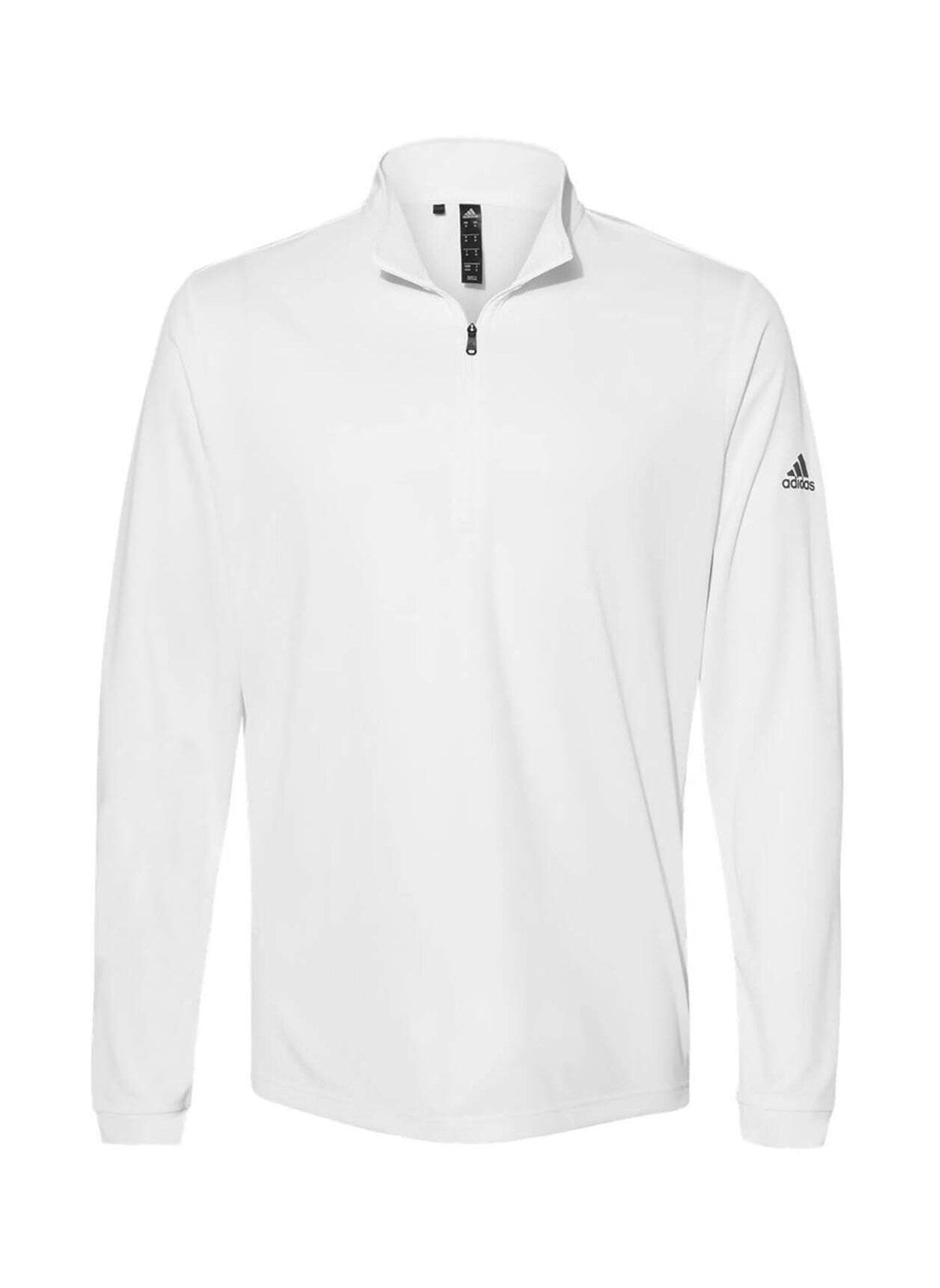 Adidas Men's White Lightweight Quarter-Zip |  Adidas 男士輕盈四分之一拉鍊上衣
