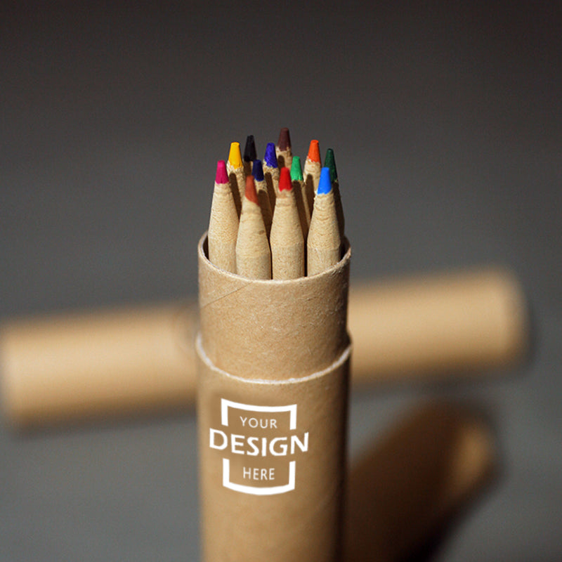 Custom esg certified green color pencil newspaper recycling low carbon green kraft paper pen BG22-53