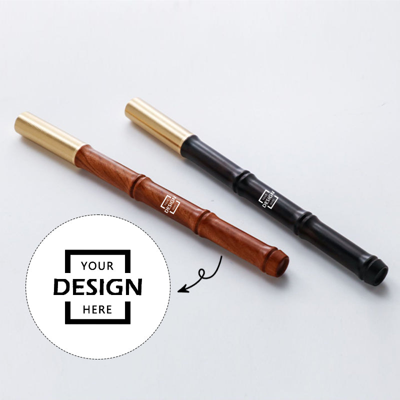 Custom esg certified ring wooden fountain pen Chinese style bamboo joint pen