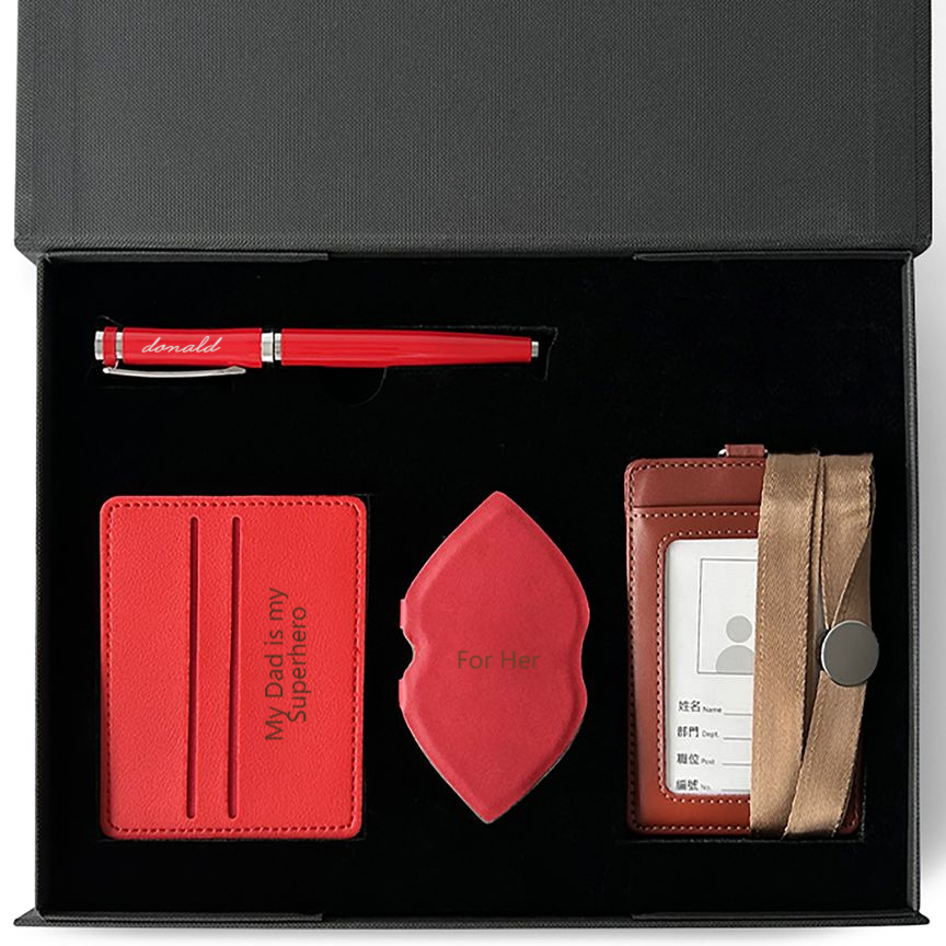 Executive Red Desk Set,Chic Red Gift Set