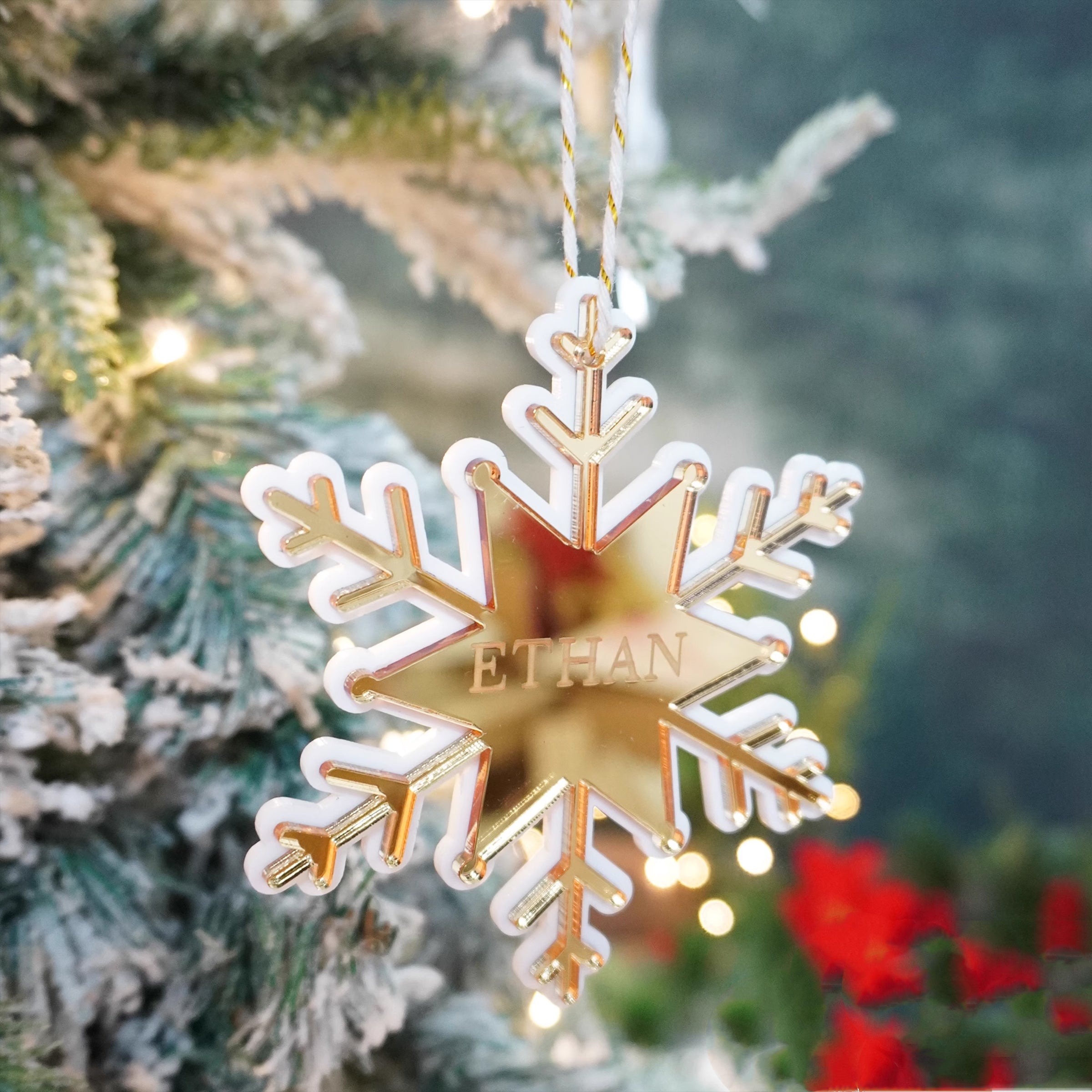 Christmas Tree Decoration | 客製節日聖誕樹雪花裝飾 姓名訂製掛牌亞克力工藝品