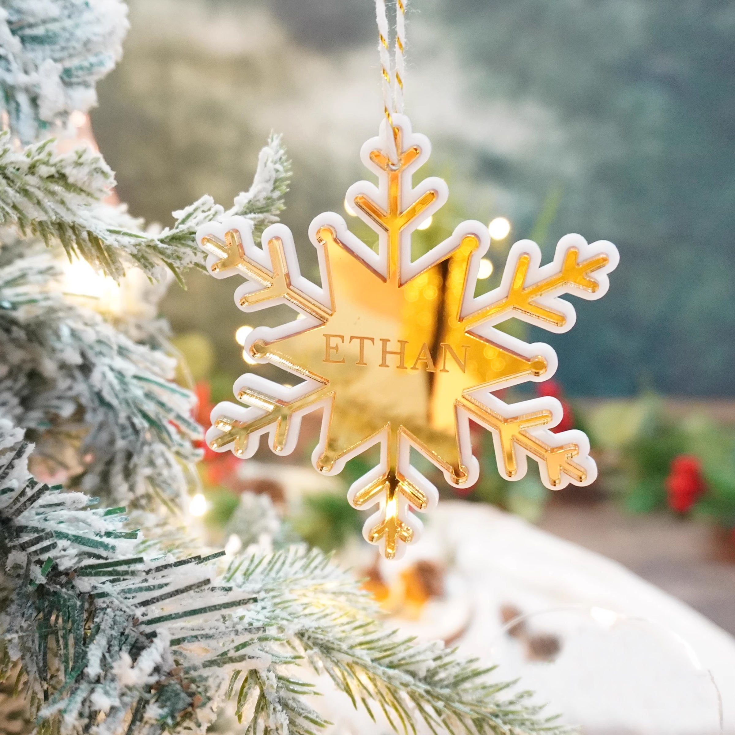 Christmas Tree Decoration | 客製節日聖誕樹雪花裝飾 姓名訂製掛牌亞克力工藝品