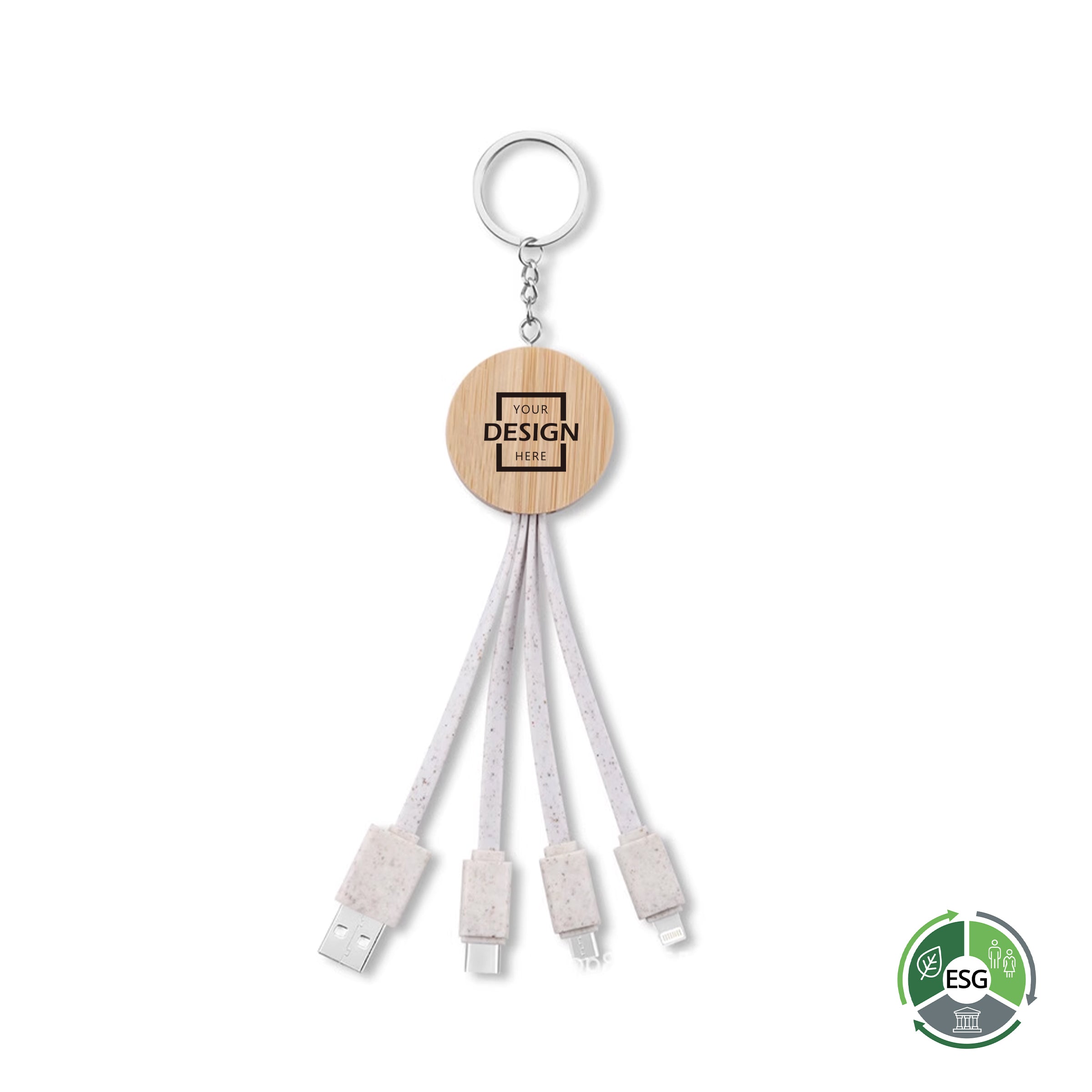 Wooden Wheat Straw Data Cable | 定制環保木質麥秸稈數據線
