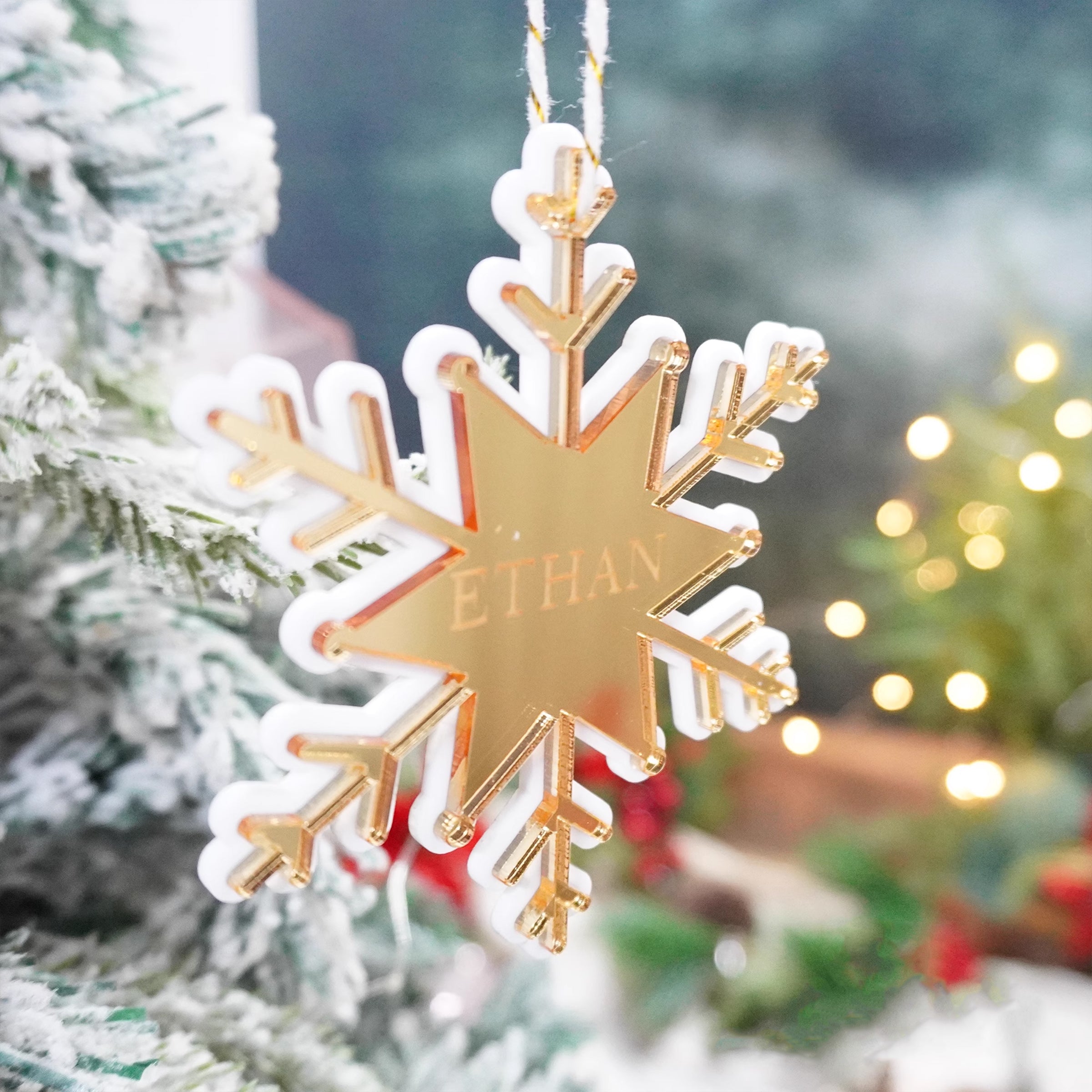 Christmas Tree Decoration | 客製節日聖誕樹雪花裝飾 姓名訂製掛牌亞克力工藝品