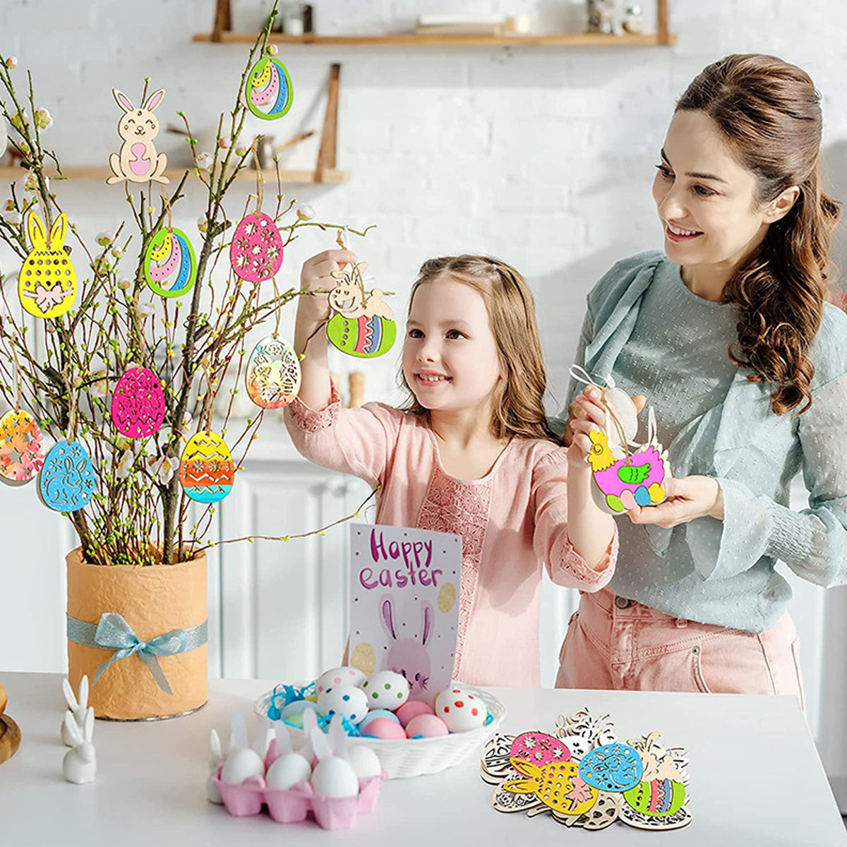Easter 手工DIY 彩蛋 DIY 兔子 手工禮品(家庭作業)現場活動禮品 現場活動手工製作 BG23-223