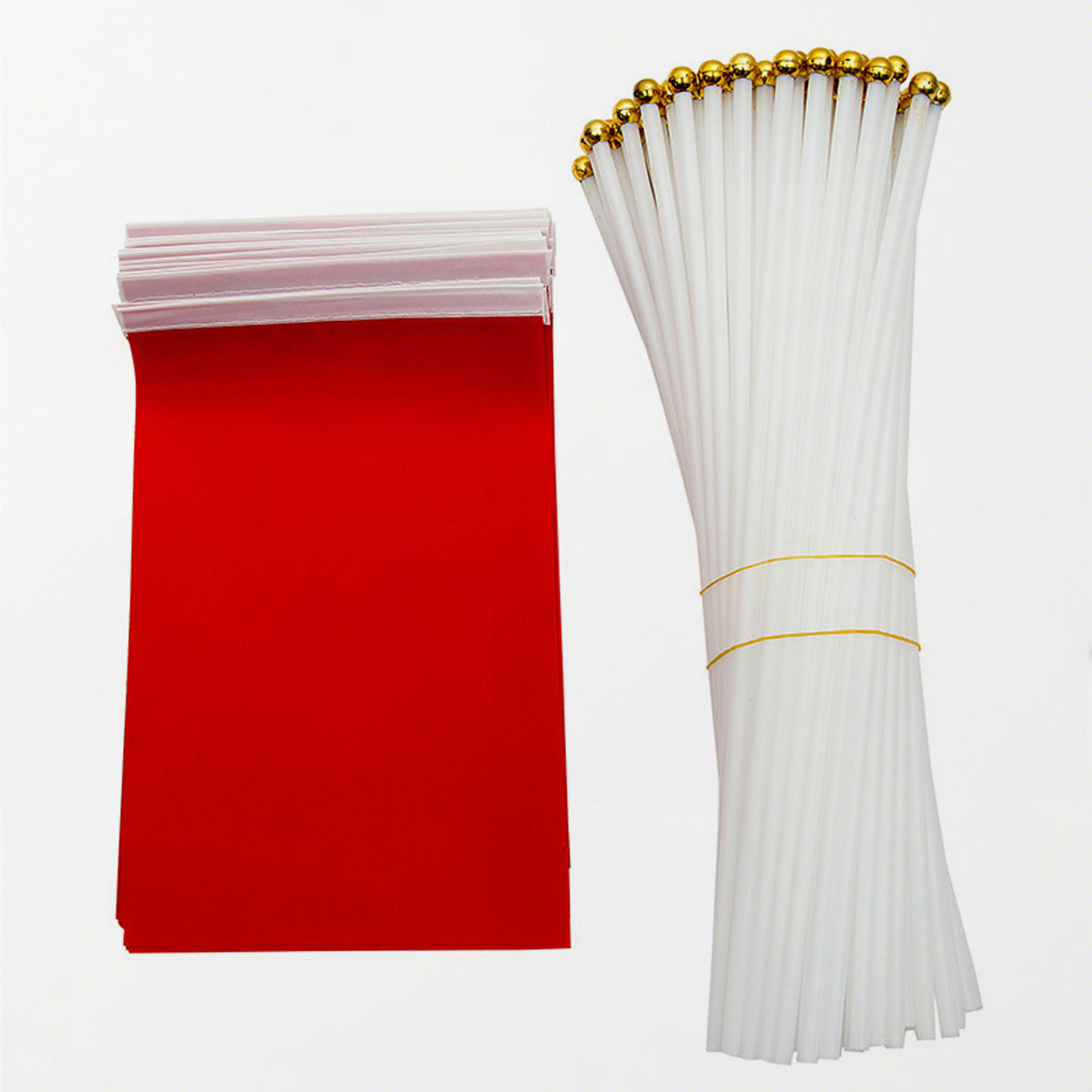 【定製】數碼印刷手搖旗 滌綸布+不銹鋼旗桿 防塵OPP袋包裝