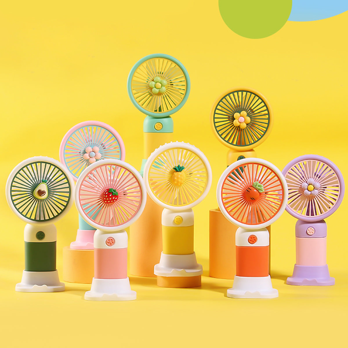 【定製】便攜迷你風扇 清新綠卡通款|USB充電|夏日活動必備