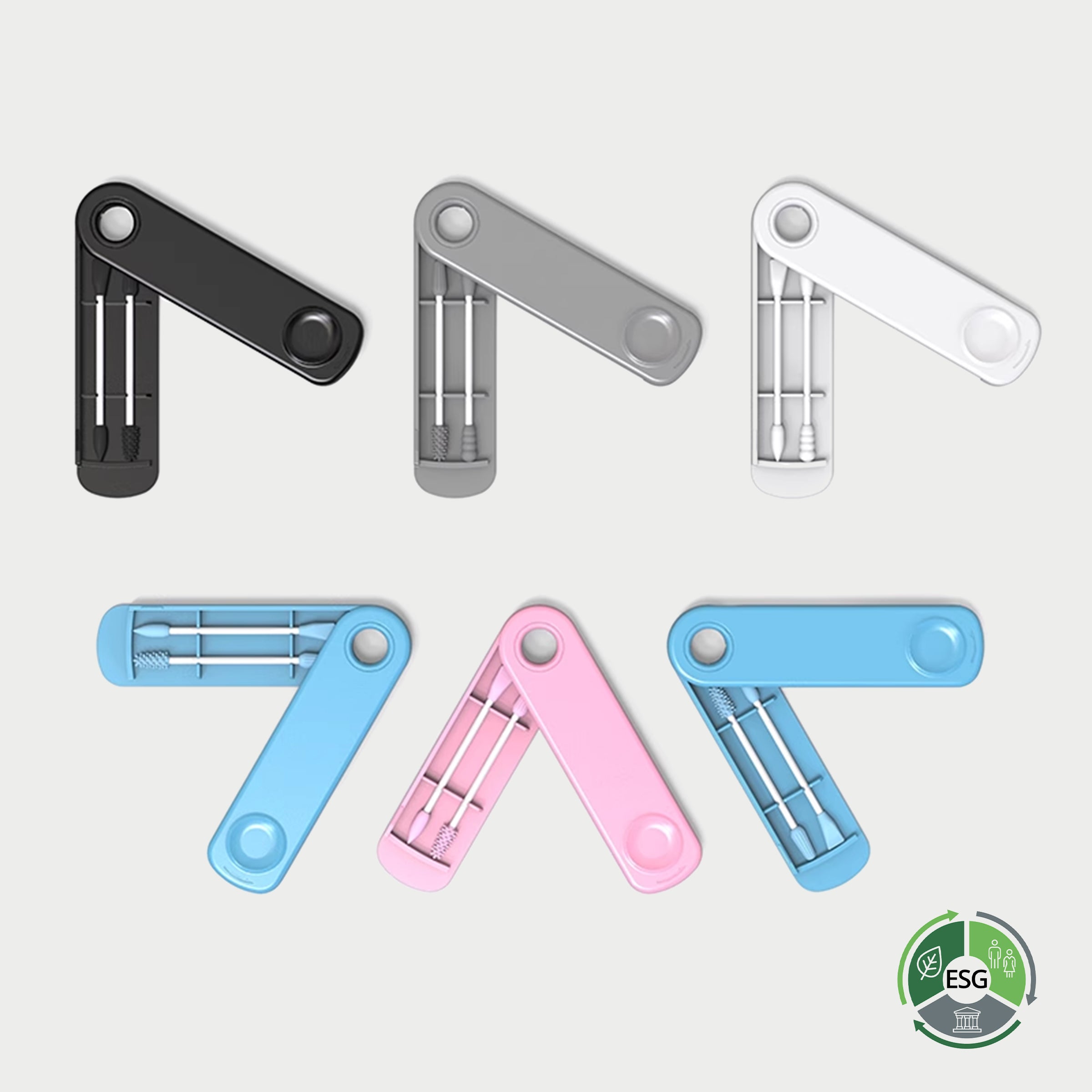 Custom Silicone Cotton Swabs | 定制環保多功能折疊矽膠棉簽