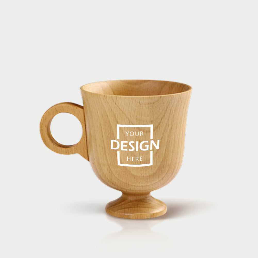 Custom High Quality Natural Beech Wood Coffee Cup 150ml