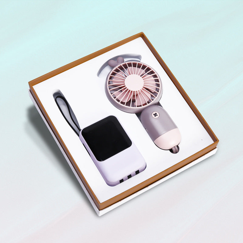Customized Handheld Fan + Power Bank Combo Business Gift Set BG28-35