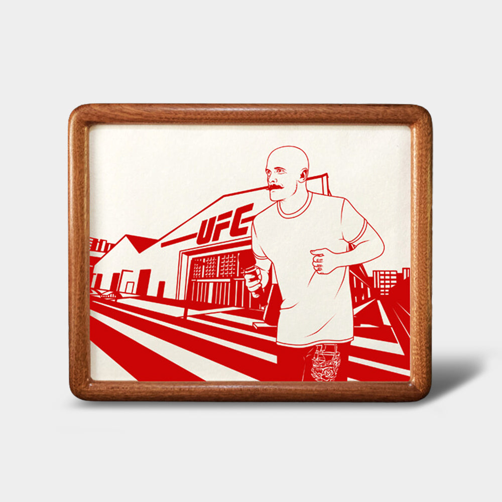 Handmade Paper Cutting with Wooden Frame | 手工剪紙雕刻肖像畫框 BG30-36