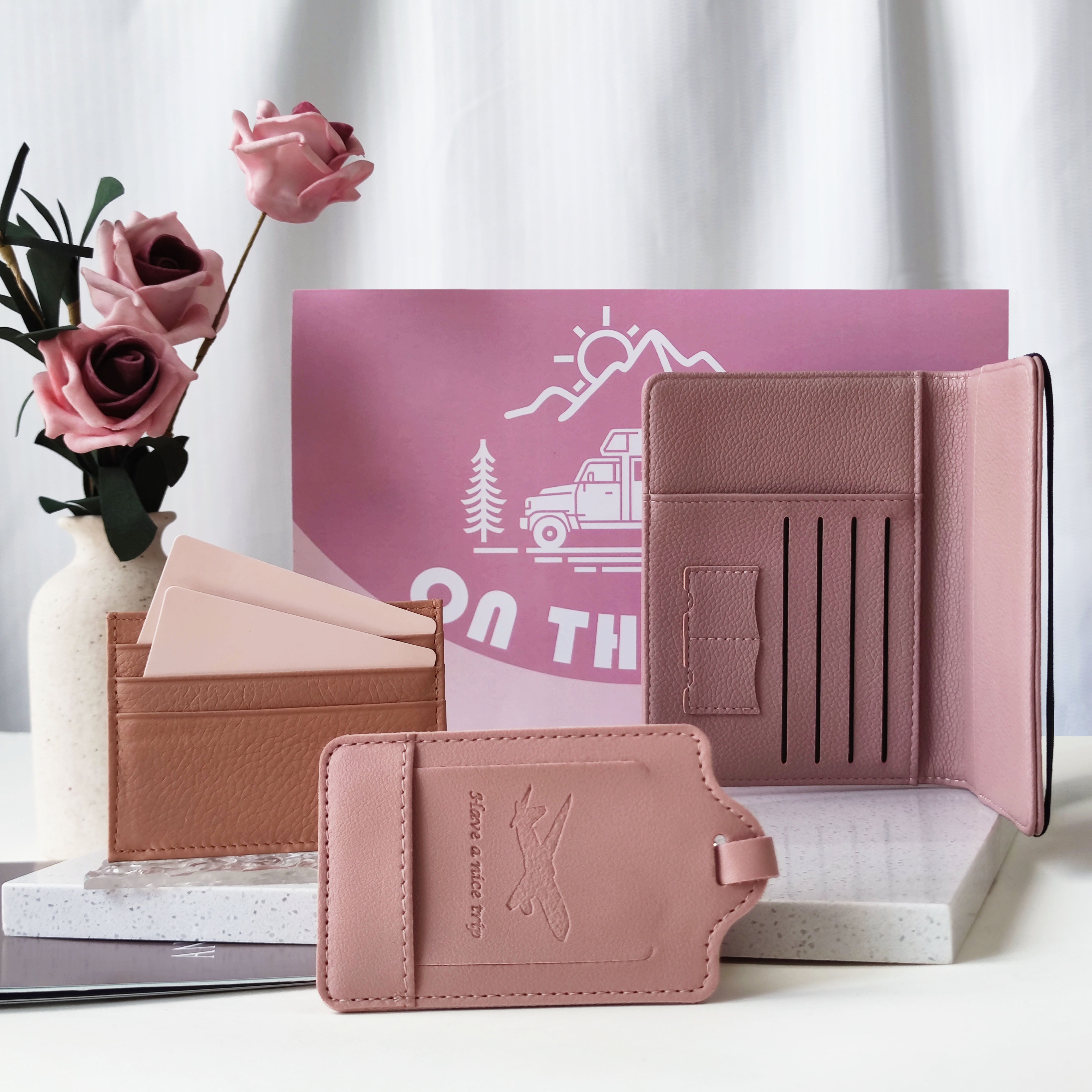 Pink travel companion set