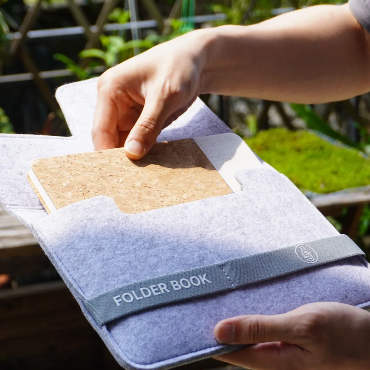 【定製】RPET再生材質筆記袋組合 內附軟木筆記本+軟木筆 輕便收納 環保實用