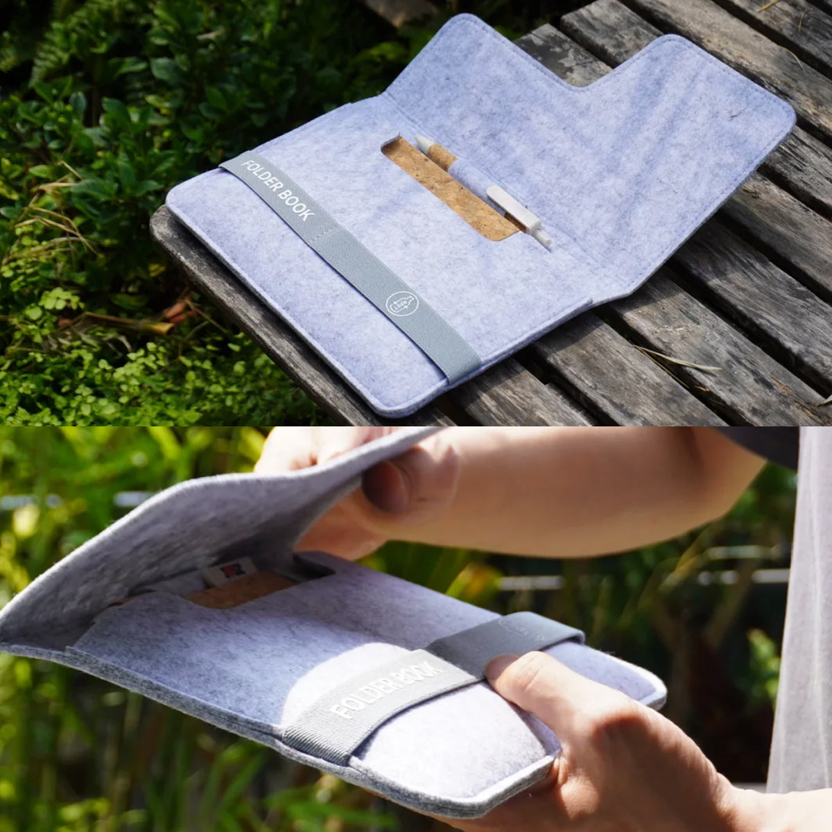 【定製】RPET再生材質筆記袋組合 內附軟木筆記本+軟木筆 輕便收納 環保實用