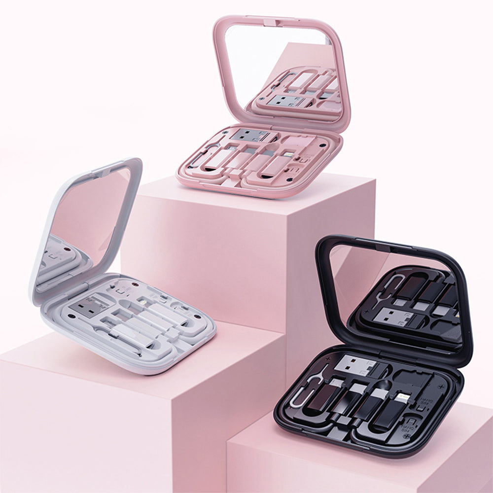 Charging Cable Case with Mirror | 多功能帶鏡數據線收納盒 BG27-26