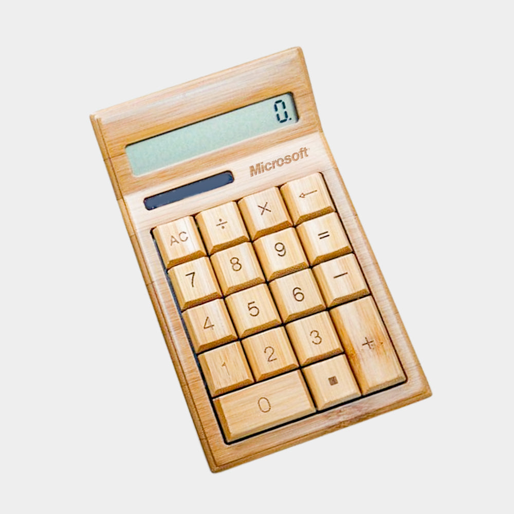 ECO-friendly Solar Bamboo Calculator | 太陽能竹木面板計算機 BG28-55