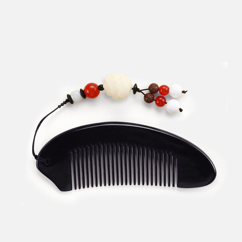 Horn Comb & Massage Scraper Set | 定製雕刻牛角梳按摩片套裝