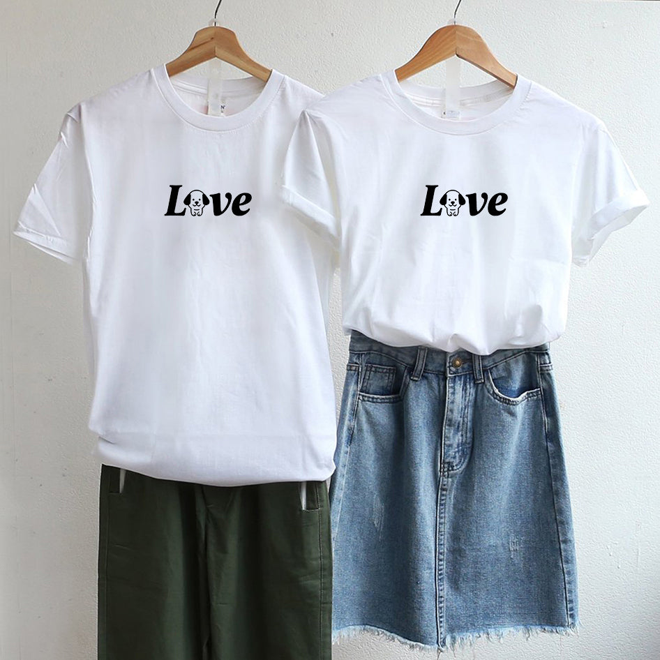 【Gift Shop × Loving Puppy CoupleT-Shirt】愛心小狗情侶T-Shirt 大量訂製團購 Bulk Custom