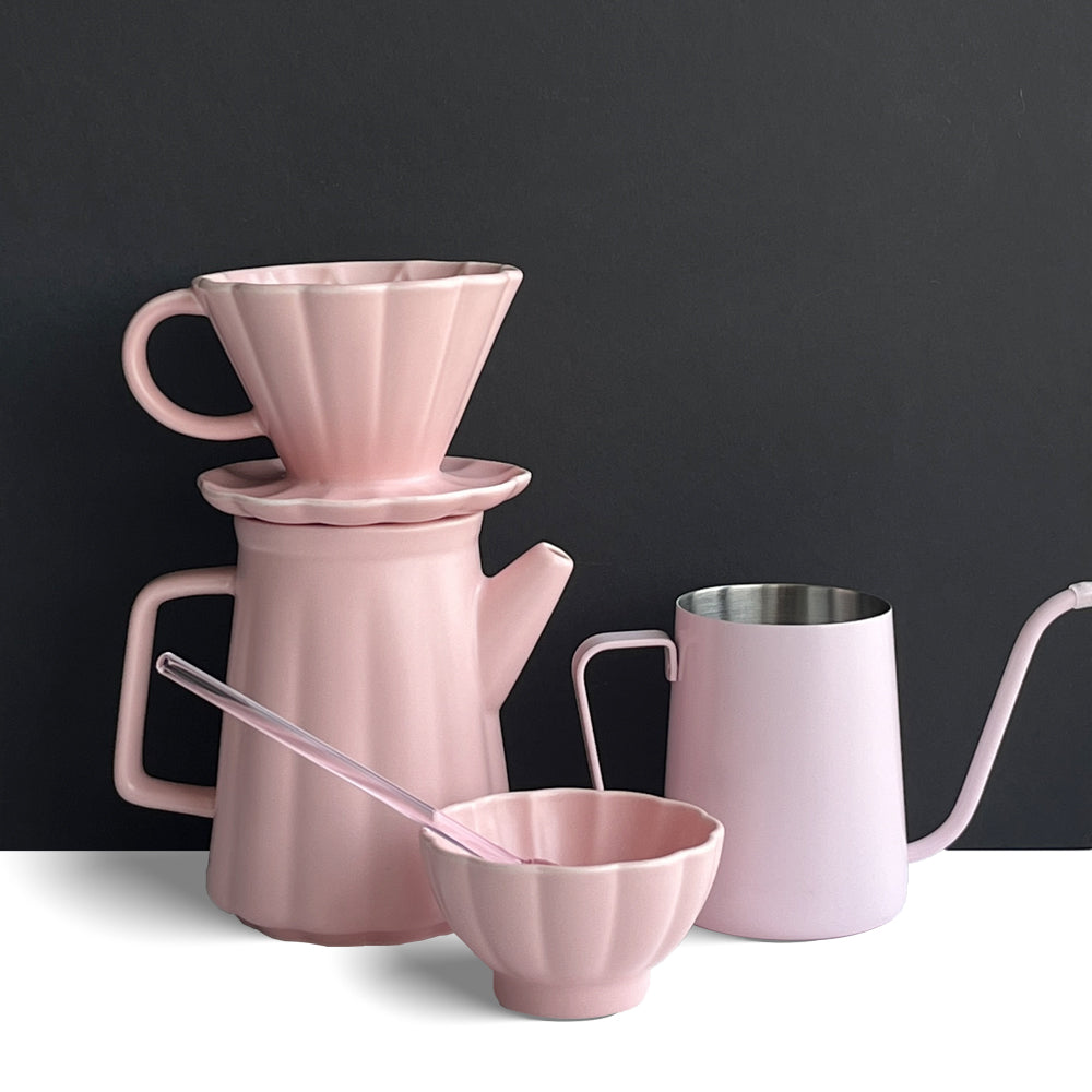 Pink Coffee Utensils Kit