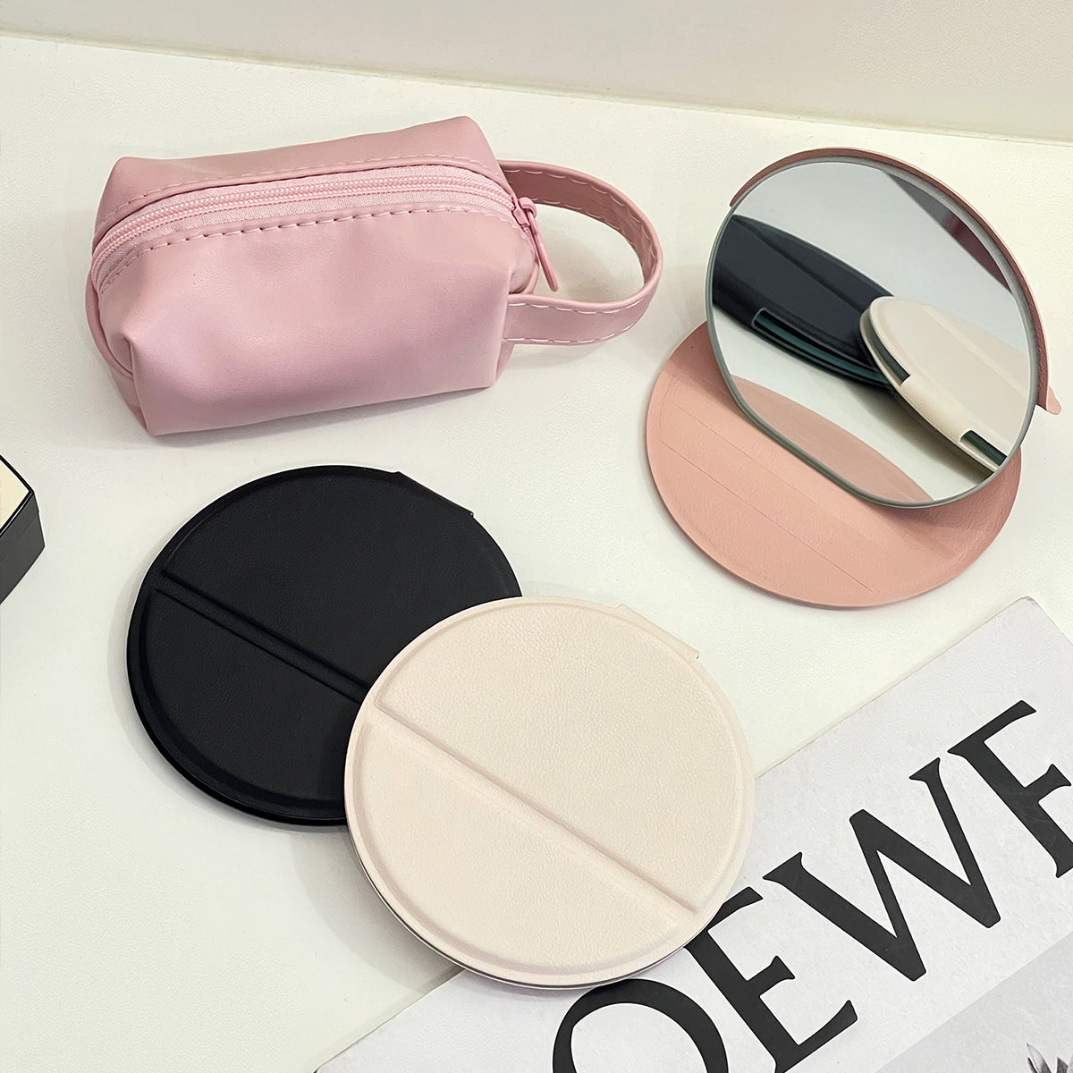 客製化LOGO折叠鏡子 | Custom Logo Compact Mirror - 企業禮品大量訂購優惠