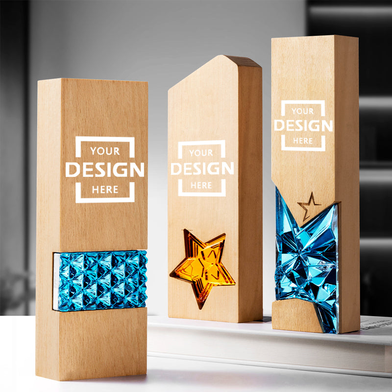 Trophies Customized Creative Customized Trophies |水晶木質獎杯定制創意定做高檔端優秀員工榮譽獎座BG20-98