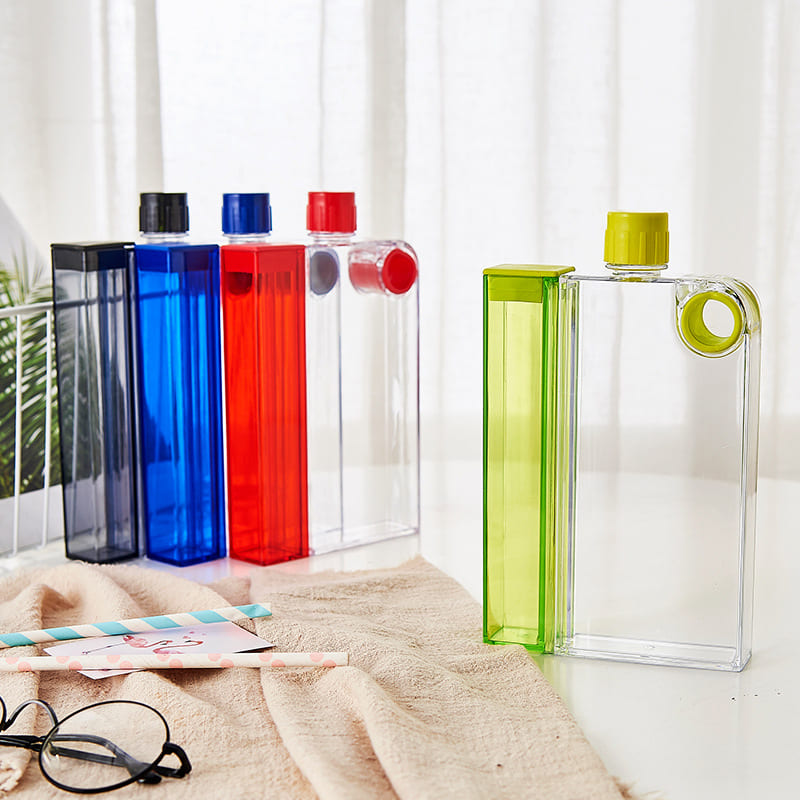 Colorful square flat water bottles 彩色扁水樽BG26-117