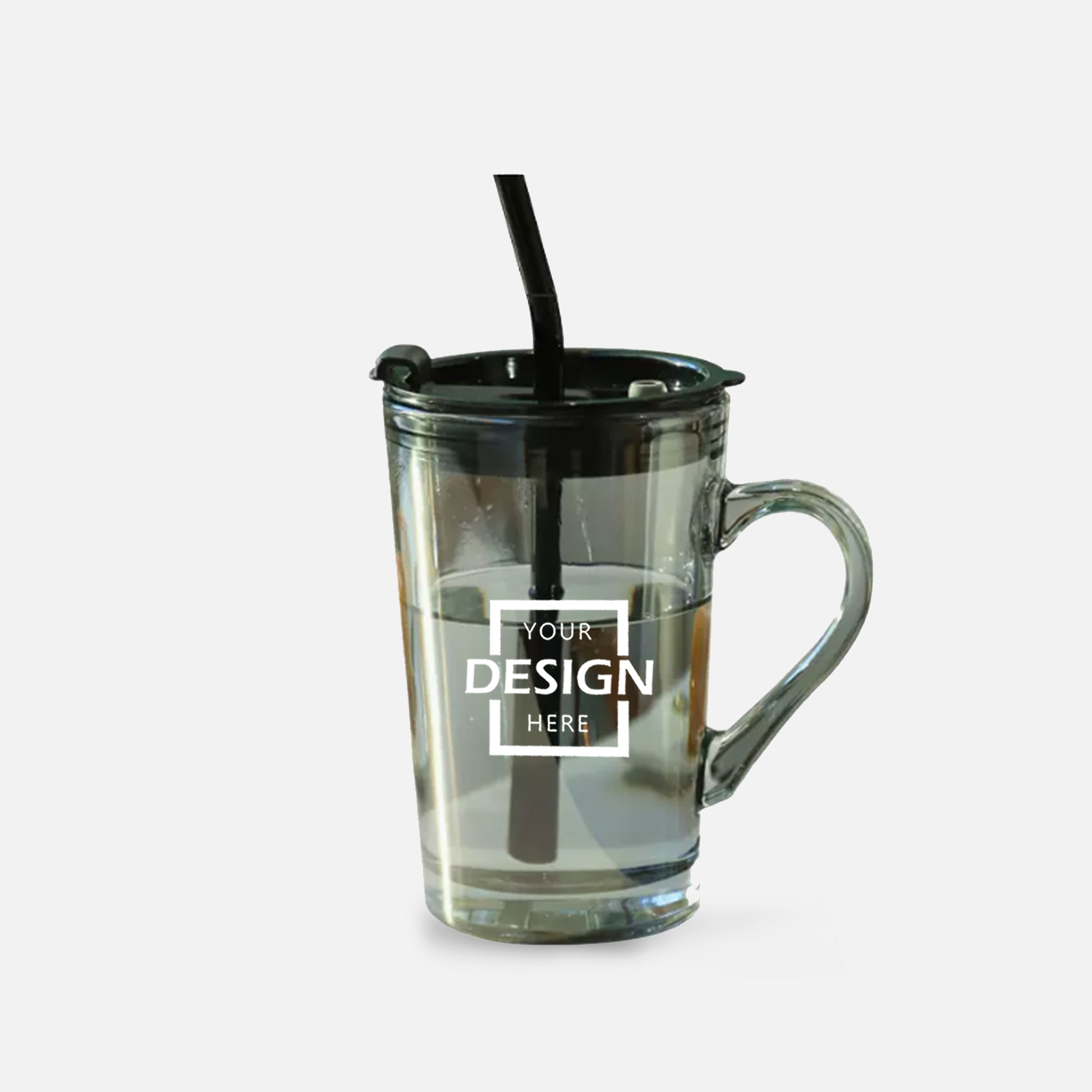 Minimalism Mug&Water Bottle Glass Tumbler | 透明純色吸管玻璃杯定制BG26-27