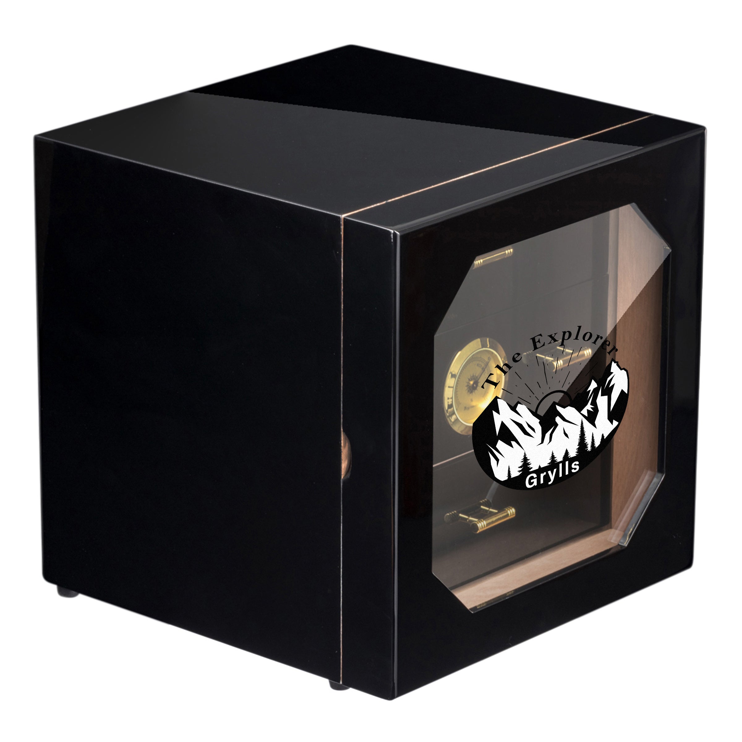 【家居系列】高檔鋼琴漆實木雪茄保濕櫃展示煙箱抽屜訂製BG23-35