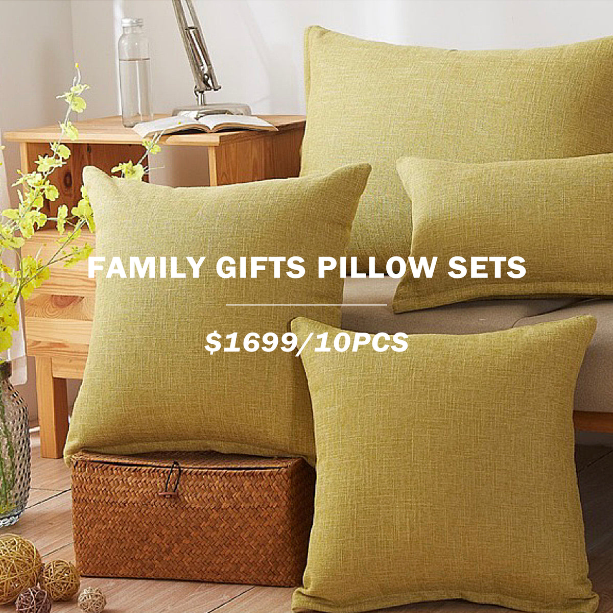【Family Gifts】 Sofa Pillow & Lumbar Pillow Cushion Customization Sofa Pillow & Lumbar Pillow Cushion Printing Logo X10pcs |沙發靠枕10件套裝訂製 抱枕訂製