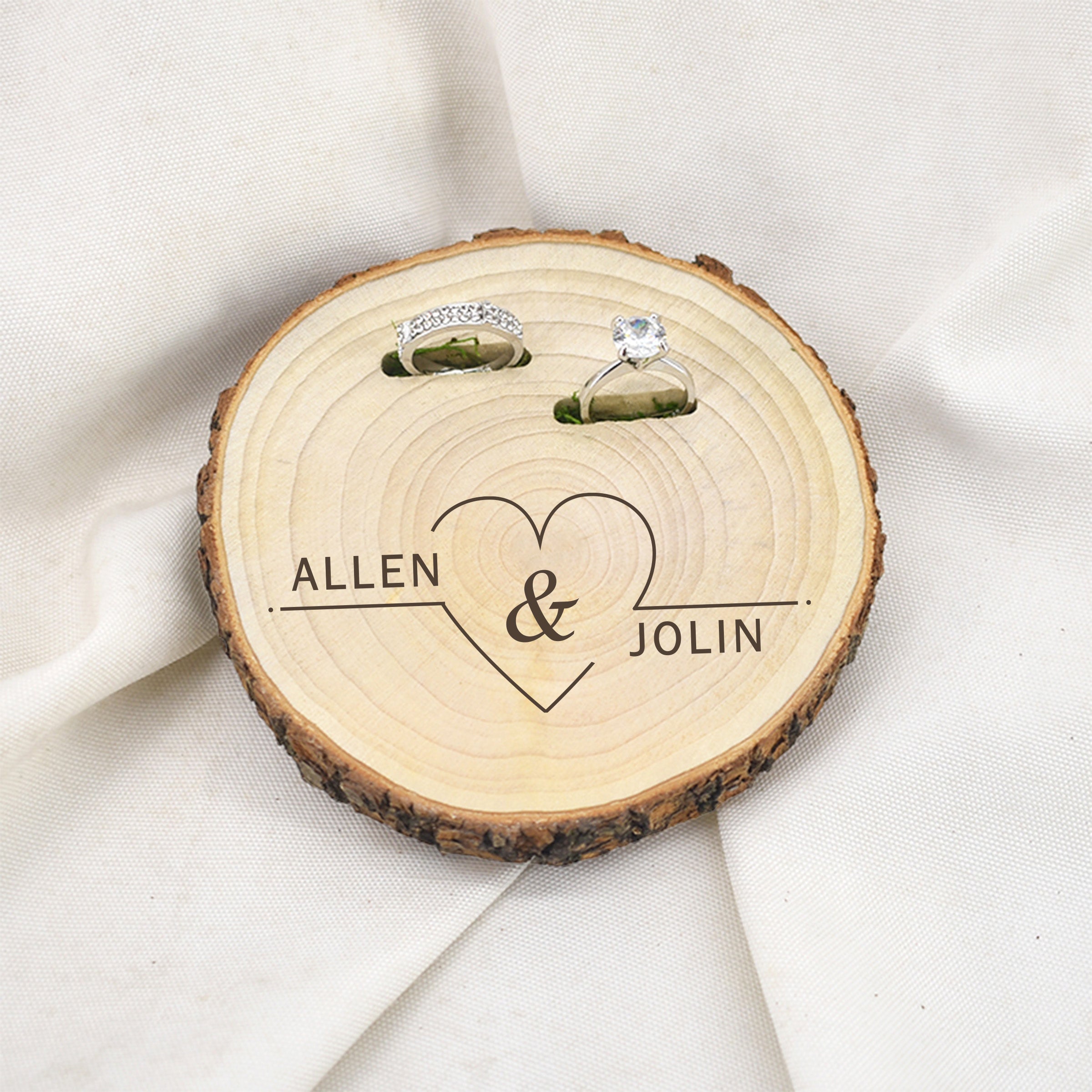 【婚禮系列】創意戒指盒訂製木質戒指托歐式婚禮道具BG31-5