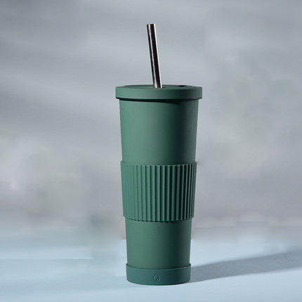 【水樽杯子】保溫純色高顏值水樽商用可愛簡約帶杯套水杯BG26-10