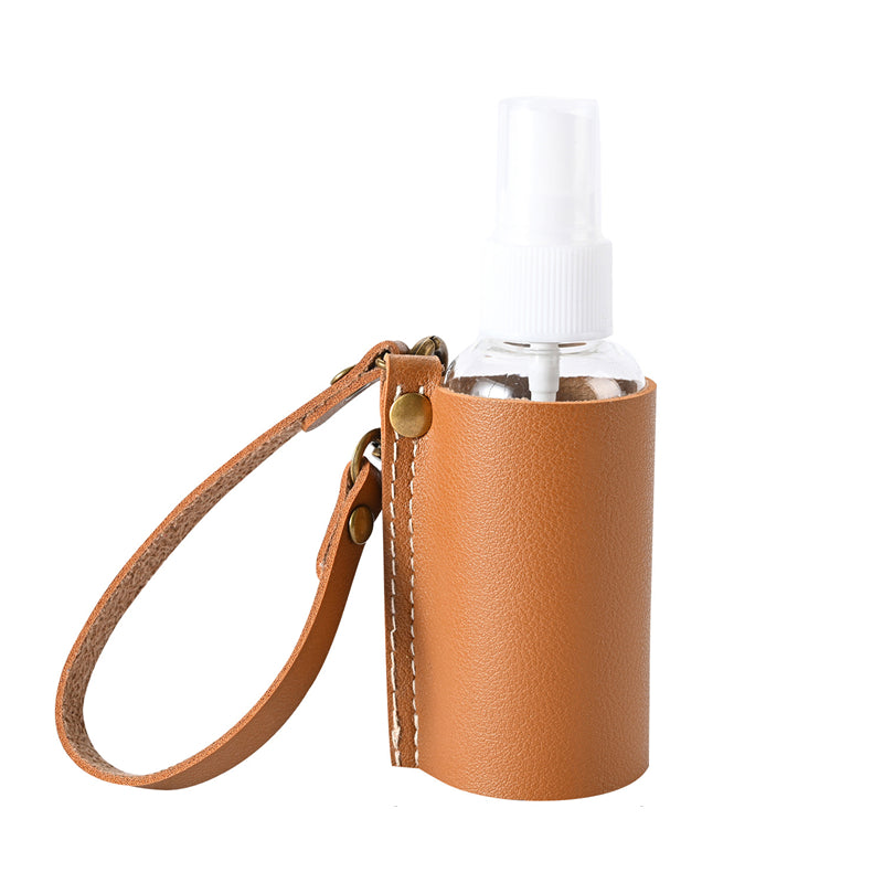 【皮具禮品】60ml消毒免洗洗手液PU皮套學生戶外便攜噴瓶掛包客制BG18-2